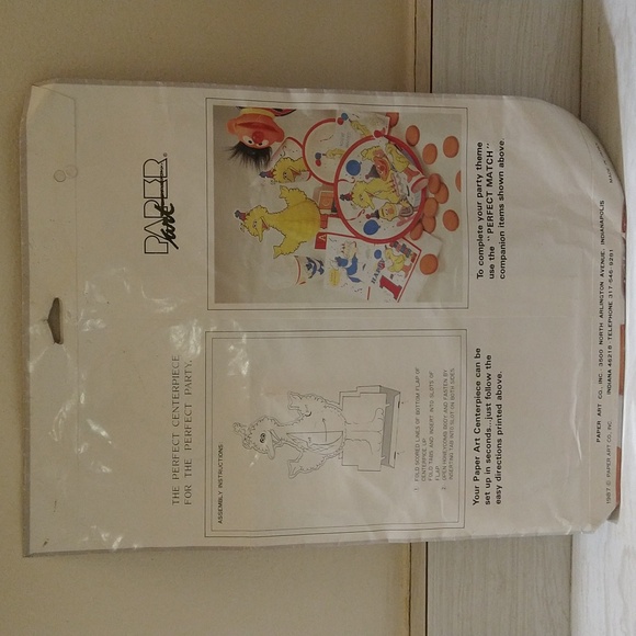 Vintage RARE 1987 Sesame Street Big Bird Party Art Centerpieces Made in Japan - Picture 3 of 3
